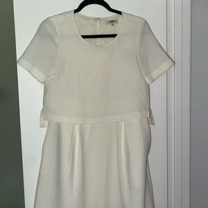 Madewell white two piece look alike dress